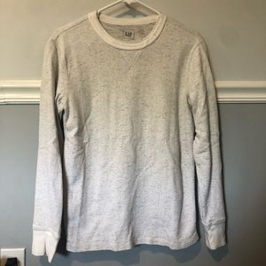 GAP Heather Oatmeal Thermal Long Sleeve Tee